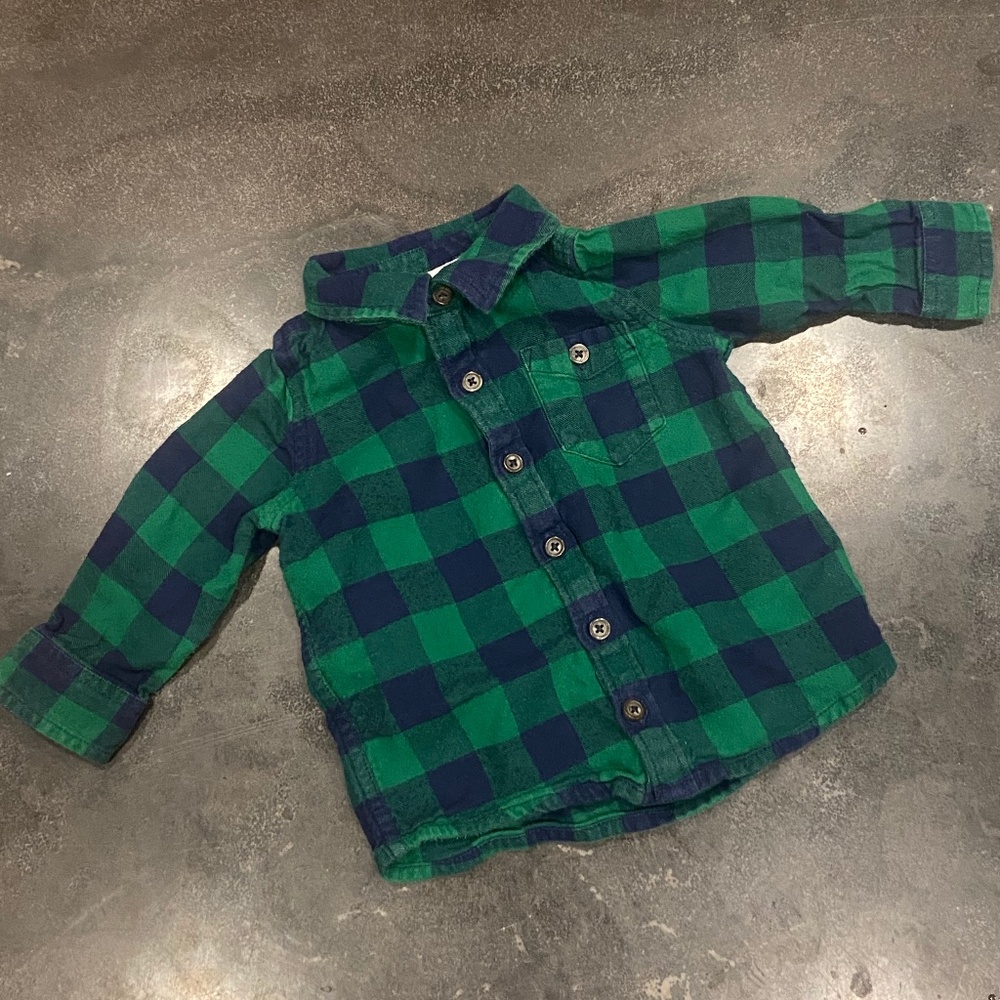 Hanna Andersson Plaid Flannel Button Down
